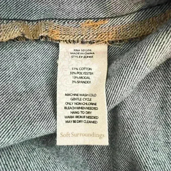 Soft Surroundings Ultimate Flared Slit Leg Denim Jeans - Picture 7 of 8